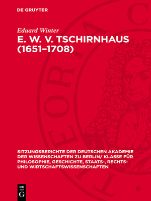 cover image of E. W. v. Tschirnhaus (1651–1708)